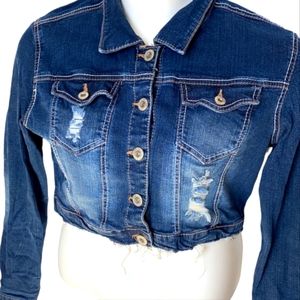 Rue21 | distressed cropped denim jean jacket
